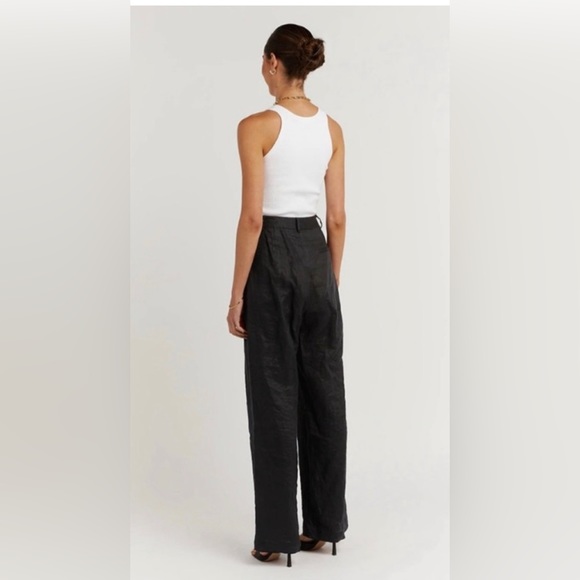 DISSH NORAH BLACK LINEN PANT - Picture 5 of 13